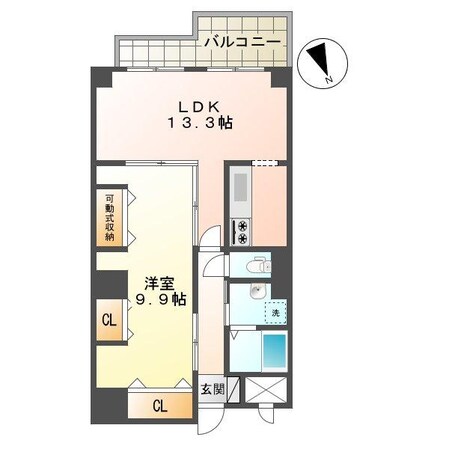 思案橋駅 徒歩1分 5階の物件間取画像